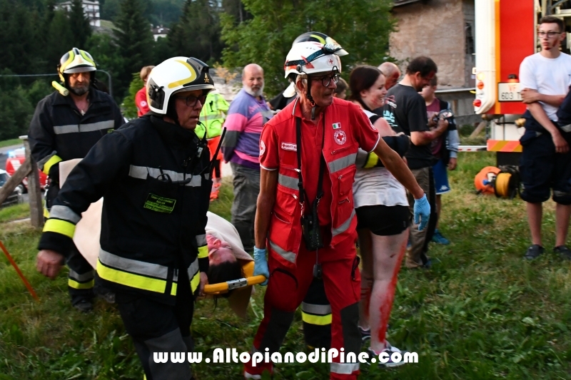 Esercitazione soccorso presso ex Albergo Costalta a Varda di Bedollo - luglio 2019