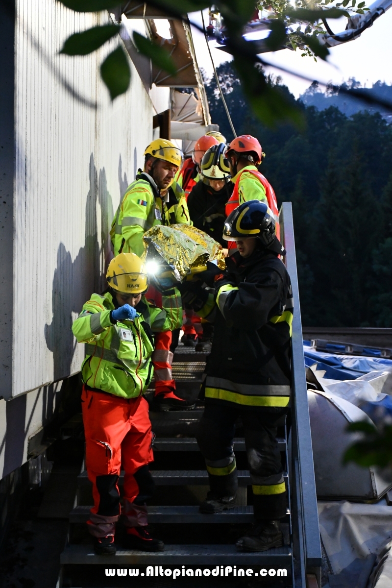 Esercitazione soccorso presso ex Albergo Costalta a Varda di Bedollo - luglio 2019