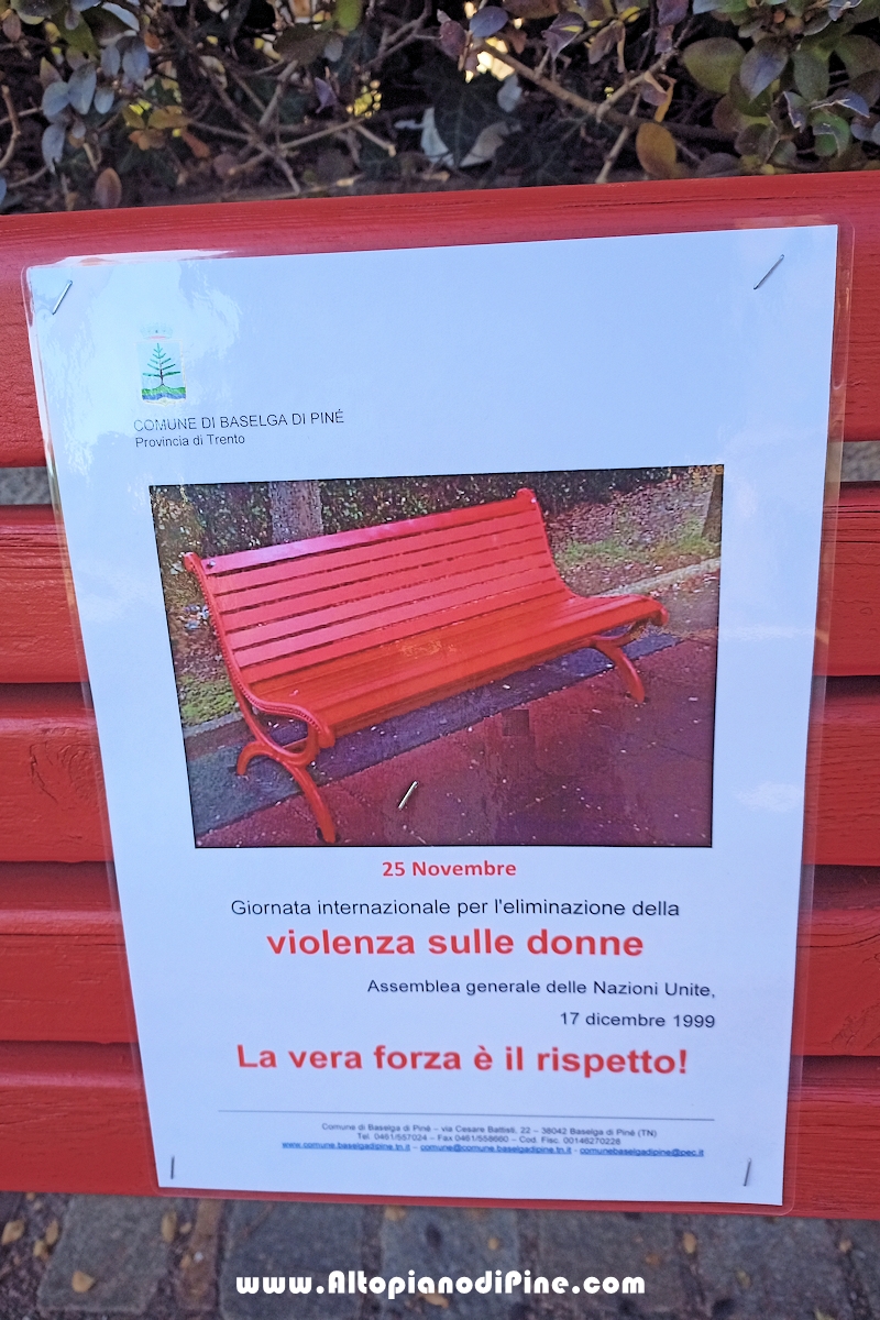Panchina rossa - 25 novembre2020