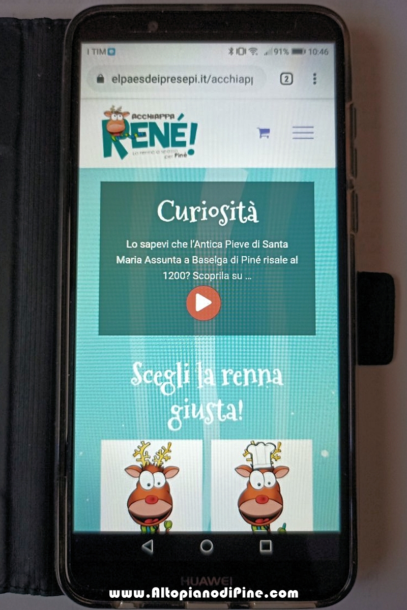 Rene' la renna a spasso per Piné - dicembre 2020