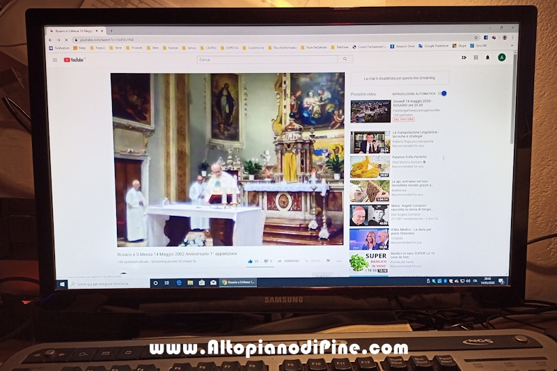 Anniversario prima apparizione 14 maggio 2020 - Montagnaga