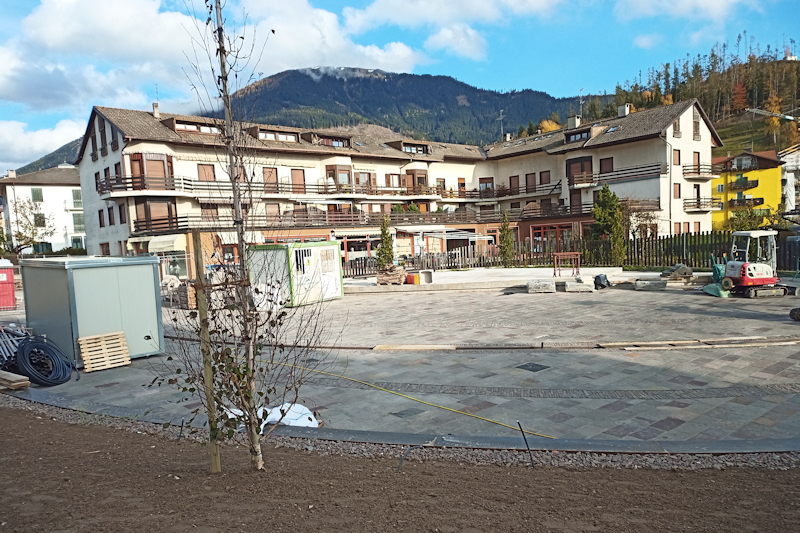 Realizzazione nuova piazza Costalta a Baselga di Piné - ottobre 2020