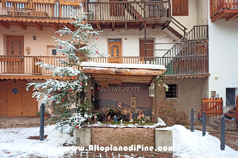 Presepe nella fontana di Baselga vecchia