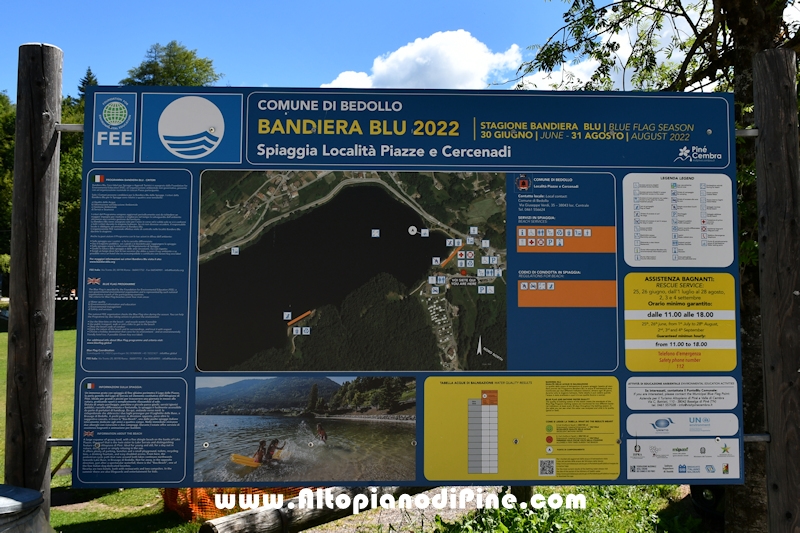 Bandiera Blu 2022 Lago delle Piazze - Bedollo