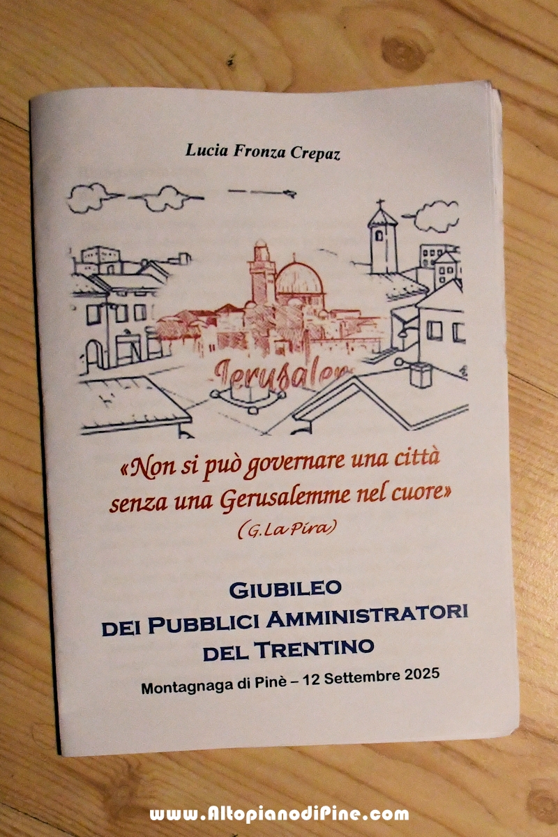 Giubileo Pubblici Amministratori 2025 - Montagnaga Baselga di Piné 12 settembre 2025