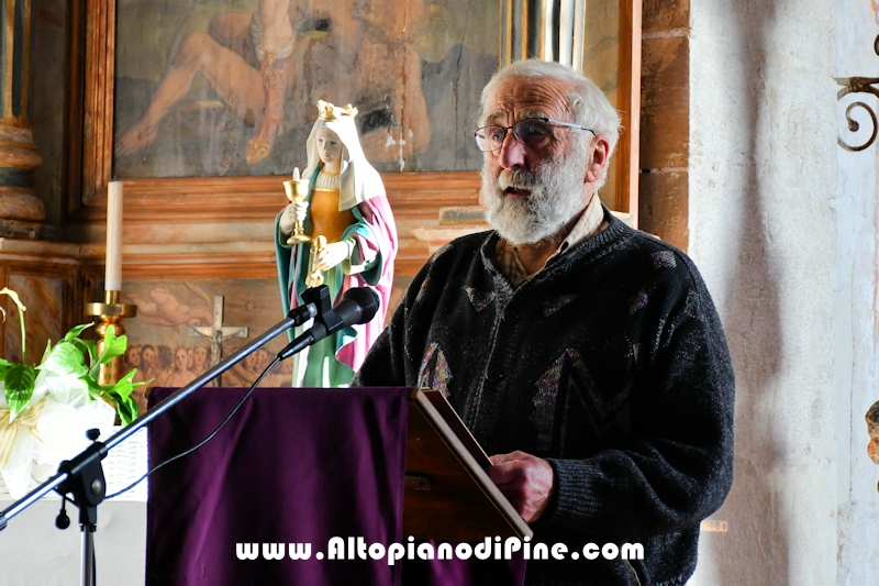 Preghiera dei fedeli - S. Messa in onore di Santa Barbara - San Mauro Baselga di Piné
