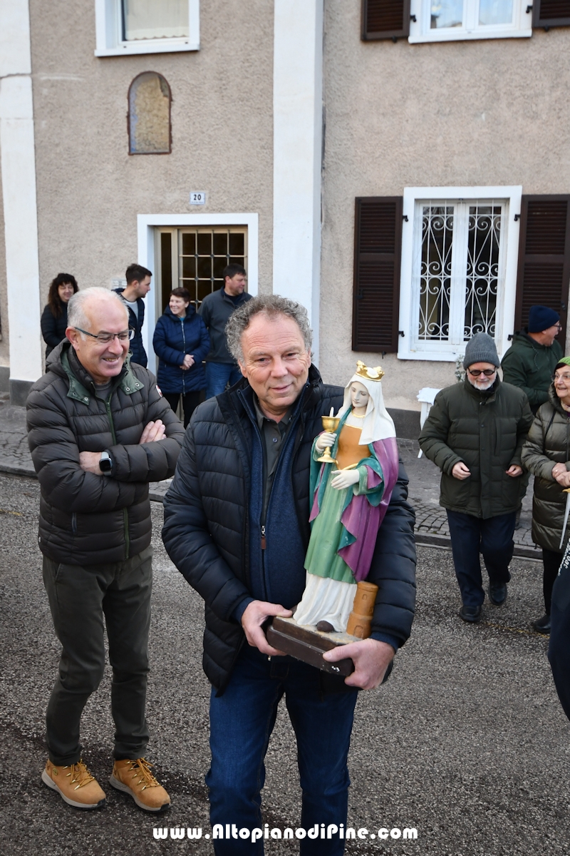 Processione con Santa Barbara - San Mauro Baselga di Piné 4 dicembre 2025