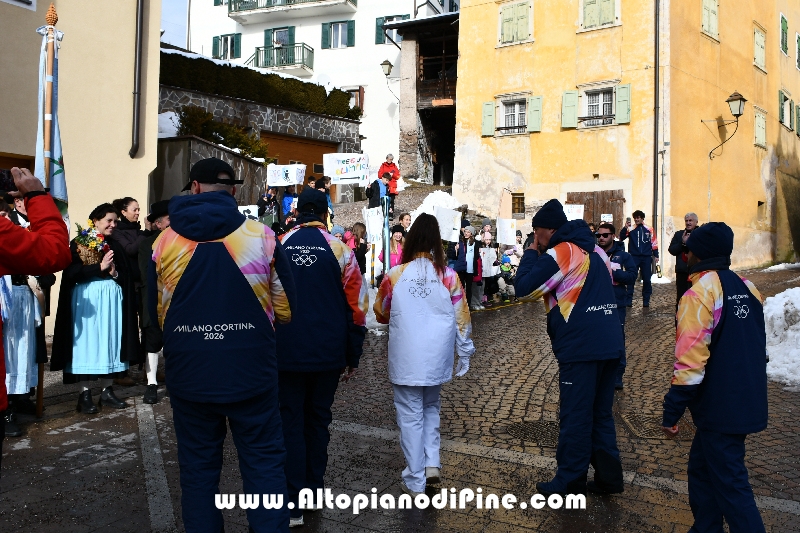 Passaggio Fiaccola Olimpica Miano Cortina 2026 - Baselga di Pin&eacute;