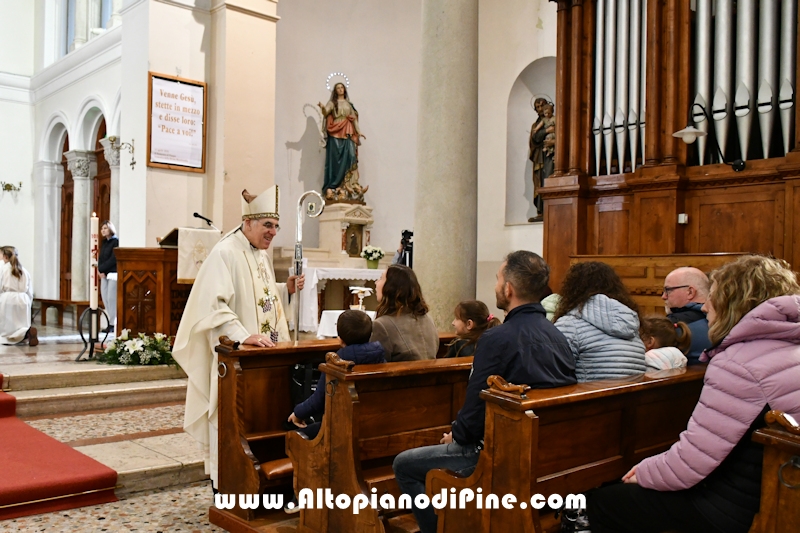 Visita pastorale dell'Arcivescovo don Lauro Tisi a Baselga di Pin&eacute; 