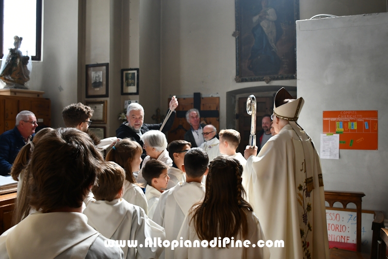 Visita pastorale dell'Arcivescovo don Lauro Tisi a Baselga di Pin&eacute; 