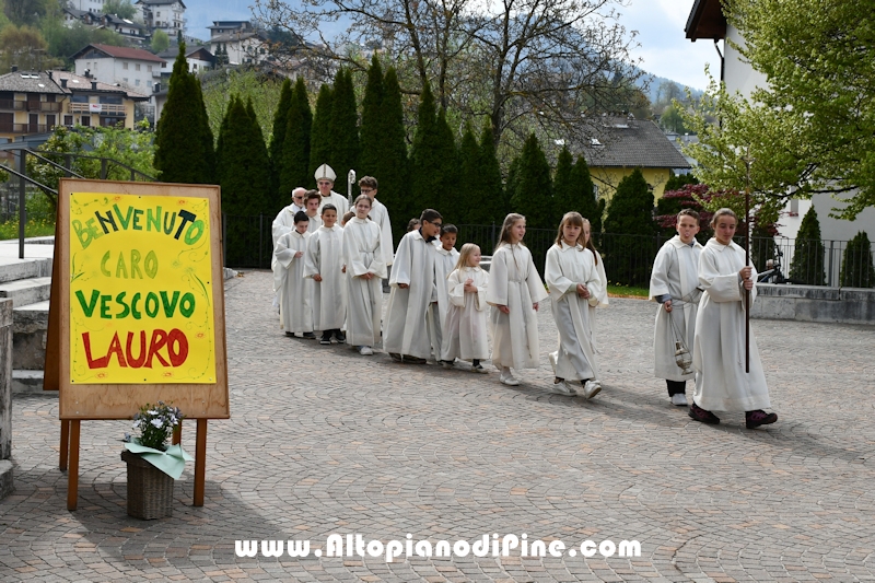 Visita pastorale dell'Arcivescovo don Lauro Tisi a Baselga di Pin&eacute; 
