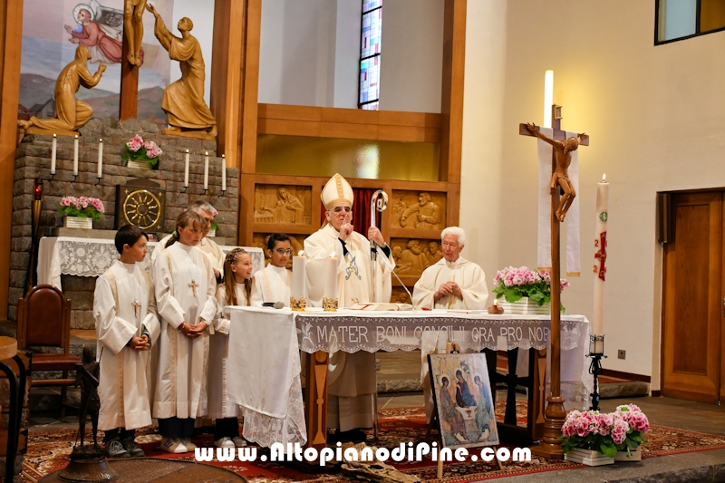 Visita pastorale dell'Arcivescovo don Lauro Tisi a Brusago (Bedollo) 