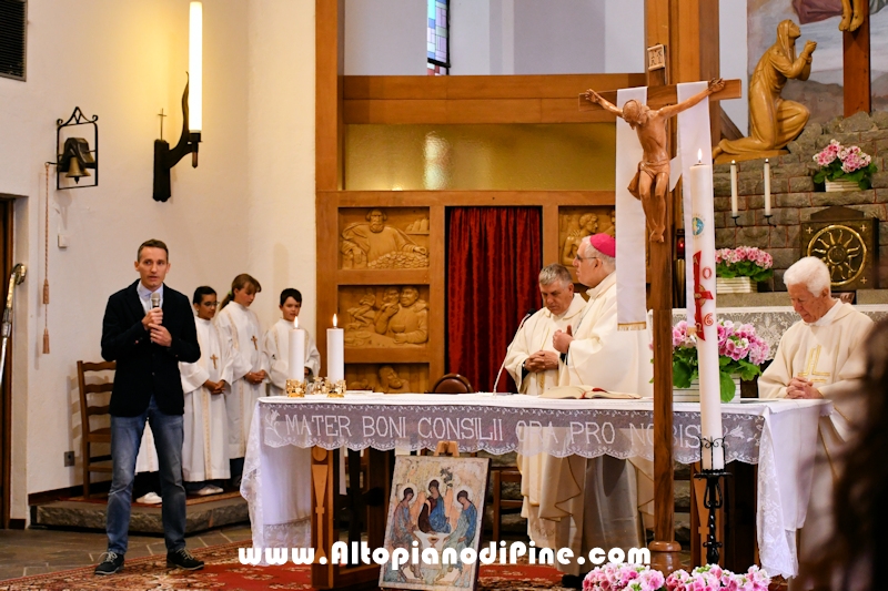 Visita pastorale dell'Arcivescovo don Lauro Tisi a Brusago (Bedollo) 