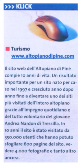 Articolo TOI MAGAZINE