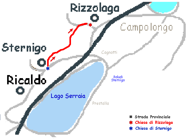 Cartina che descrive il percorso [images/cartina_sternigo-rizzolaga.gif]
